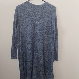 Blue long sleeve flow dress